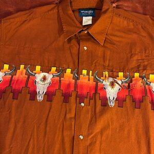 Vintage wrangler button down, pearl like snaps, XXL